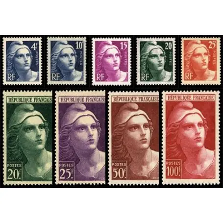 Livraison Express Timbres France Série N° 725/733 neuf sans charnière