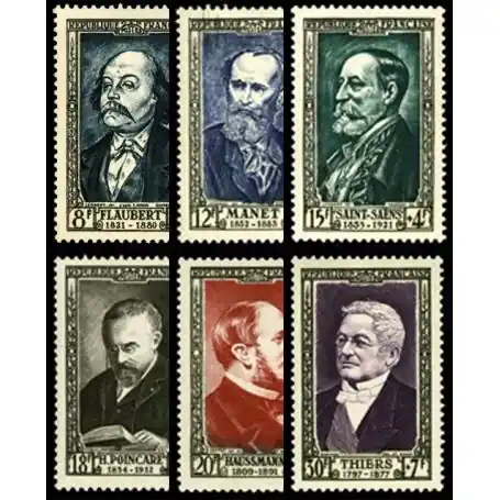 Livraison Gratuite Timbres France Série N° 930/935 neuf sans charnière