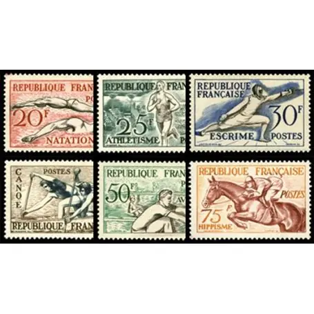 Authentique Timbres France Série N° 960/965 neuf sans charnière