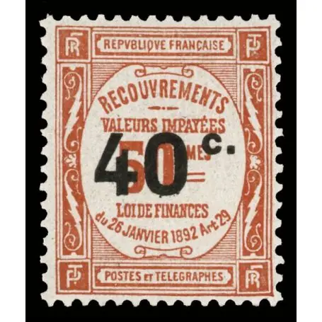 Timbre taxe France N° 50 neuf sans charnière Meilleur Choix