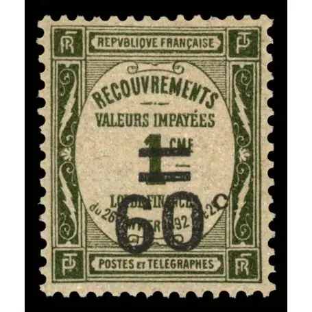 Jusqu’à Épuisement Des Stocks Timbre taxe France N° 52 neuf sans charnière