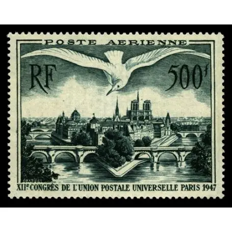 Certifié Timbre poste aérienne France N° 20 neuf sans charnière