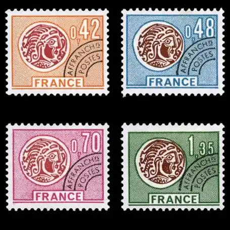 Remise Timbres préoblitérés France Série N° 134/37 neuf sans charnière