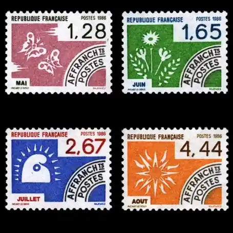 Commande En Gros Timbres préoblitérés France Série N° 190/93 neuf sans charnière