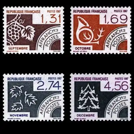 Timbres préoblitérés France Série N° 194/97 neuf sans charnière Réduction