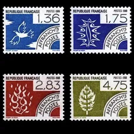 Timbres préoblitérés France Série N° 198/01 neuf sans charnière Vente Flash