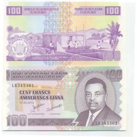 Billets de banque Burundi Pk N° 44 - 100 Francs Top Qualité