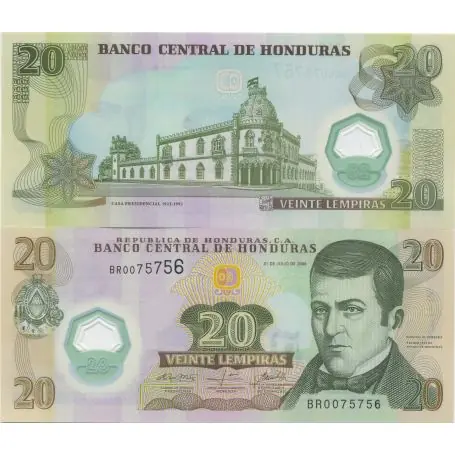 Populaire Billet de banque Honduras Pk N° 95 - 20 Lempira
