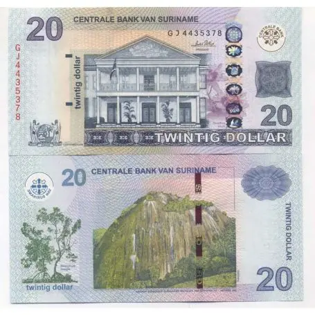 Billets de banque Surinam Pk N° 164 - 20 Dollars Affaire À Saisir