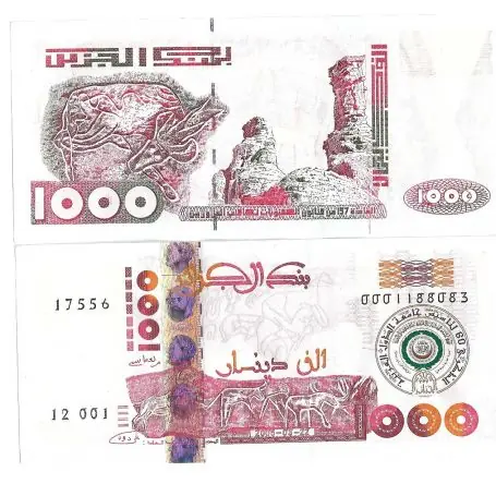 Billets collection Algerie Pk N° 140 - 1000 Dinars Réduction