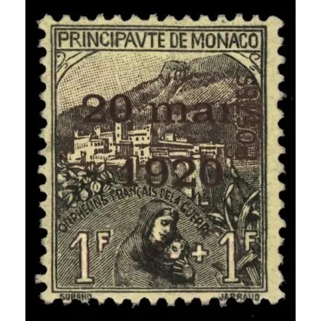 Timbre de collection de Monaco N° 42 neuf sans charnière Offre Spéciale