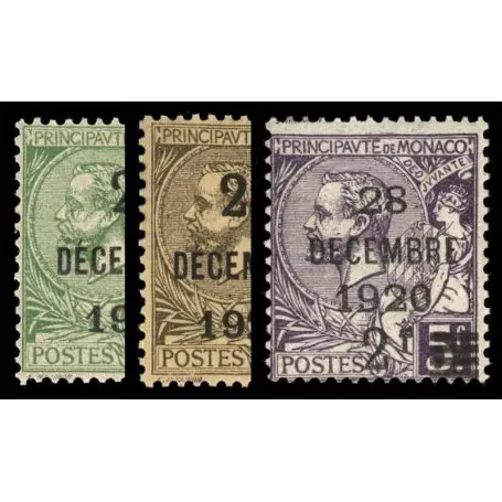 Fait Main Timbre de collection de Monaco N° 48/50 neuf sans charnière