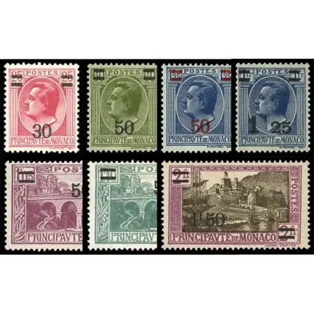 Vente Directe Timbre de collection de Monaco N° 104/110 neuf sans charnière