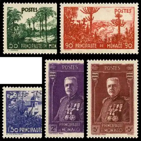Timbre de collection de Monaco N° 135/39 neuf sans charnière Original