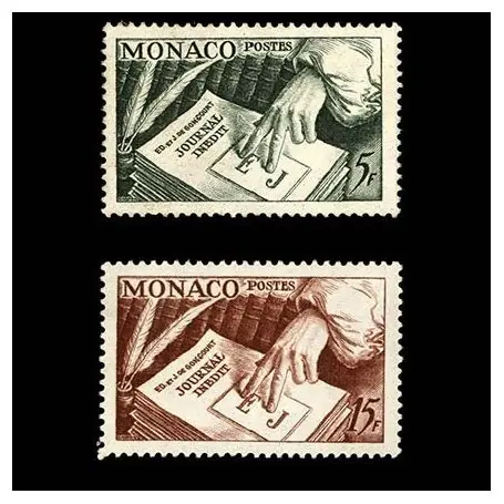 Timbre de collection de Monaco N° 392/93 neuf sans charnière Fait Main
