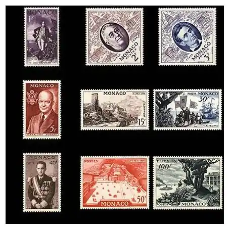 Timbre de collection de Monaco N° 444/52 neuf sans charnière Certifié