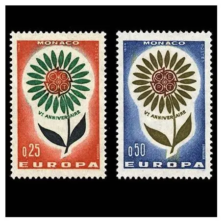Europa 1964 Timbre de collection de Monaco N° 652/53 neuf sans charnière Commander Maintenant