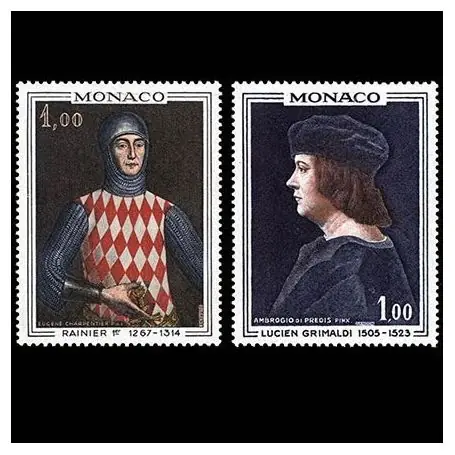 Timbre de collection de Monaco N° 734/35 neuf sans charnière Livraison Express