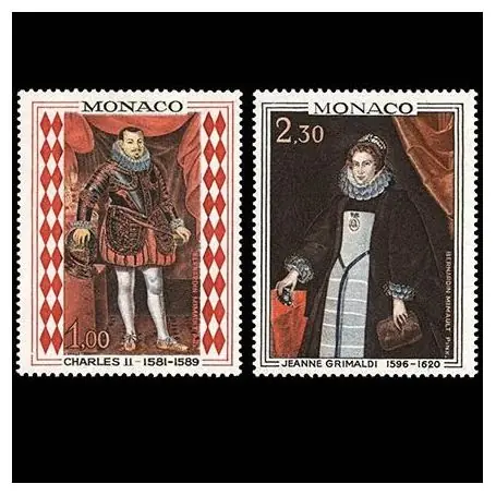 Timbre de collection de Monaco N° 770/71 neuf sans charnière Paiement Sécurisé