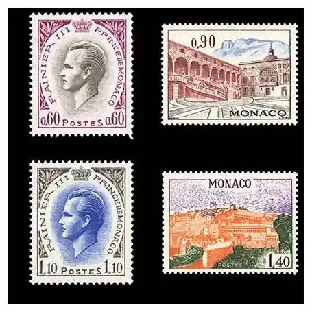 Authentique Timbre de collection de Monaco N° 847/50 neuf sans charnière