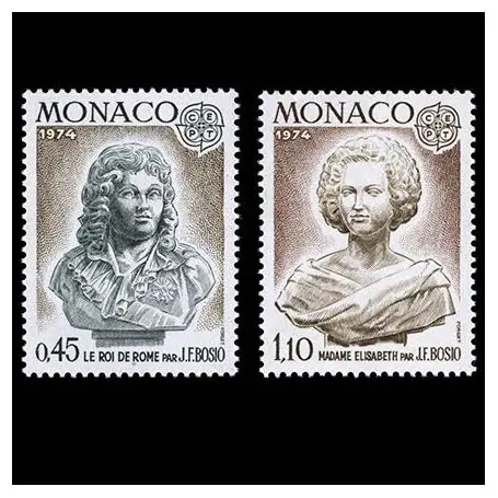 Europa 1974 Timbre de collection de Monaco N° 957/58 neuf sans charnière Certifié