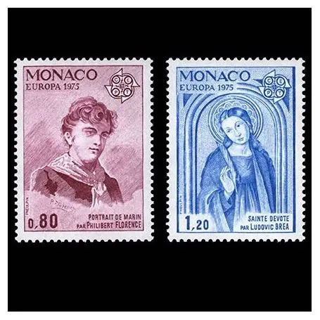 En Vogue Europa 1975 Timbre de collection de Monaco N° 1003/04 neuf sans charnière