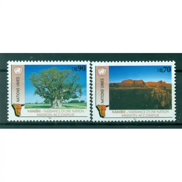 Authentique Nations Unies Genève 1991 - Y & T n. 206/07 - Namibie (Michel n. 198/99)