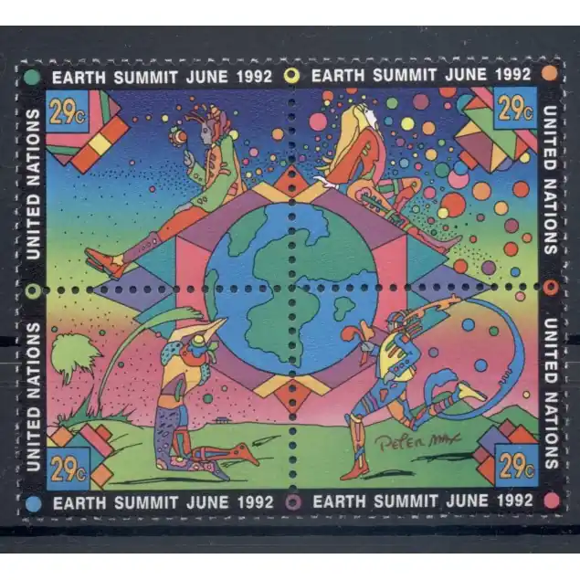 Nations Unies New York 1992 - Y & T n. 609/12 -  Sommet Planéte Terre - juin 1992 (Michel n. 629/32) Livraison Express