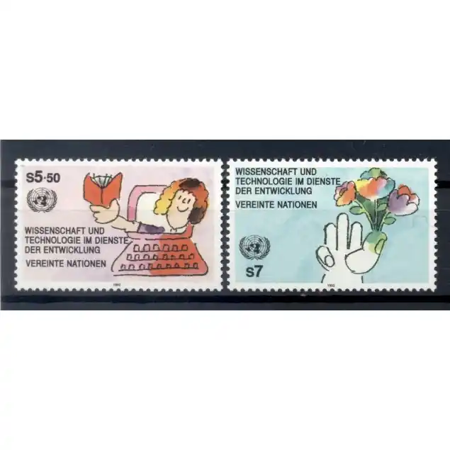 Nations Unies Vienne 1992 - Y & T n.147/48 - Science et Technique au service du développement (Michel n. 135/36) Commander Maintenant