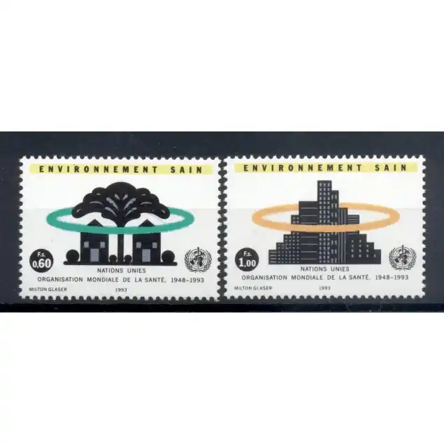 Vente Flash Nations Unies Genève 1993 - Y & T n. 247/48 -  Organisation Mondiale de la Santé (Michel n. 231/32)