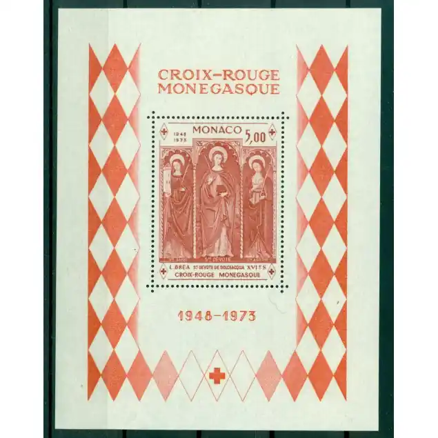 Monaco 1973 - Y & T  feuillet n. 7 - Croix-Rouge monégasque Dernière Chance