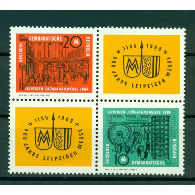 Allemagne - RDA 1964 - Y & T n. 715/16 - Foire de printemps de Leipzig (Michel n. 1012/13) Prix Réduit