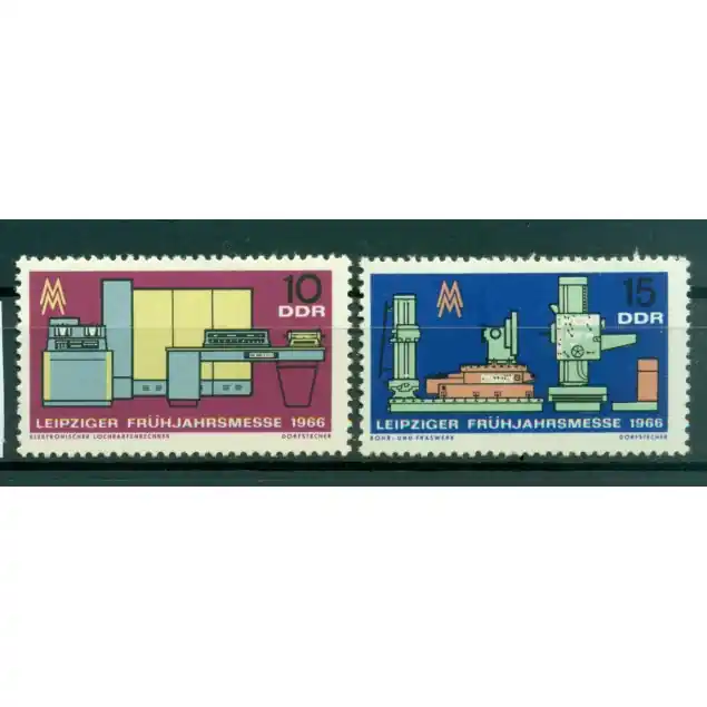 Allemagne - RDA 1966 - Y & T n. 856/57 - Foire de printemps de Leipzig (Michel n. 1159/60) Top Qualité