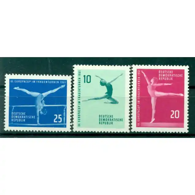 Prix Bas Allemagne - RDA 1961 - Y & T n. 546/48 - Gymnastique féminine (Michel n. 830/32)