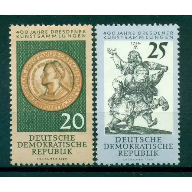 Petit Prix Allemagne - RDA 1960 - Y & T n. 506/07 - Musée de Dresde  (Michel n. 791/92)