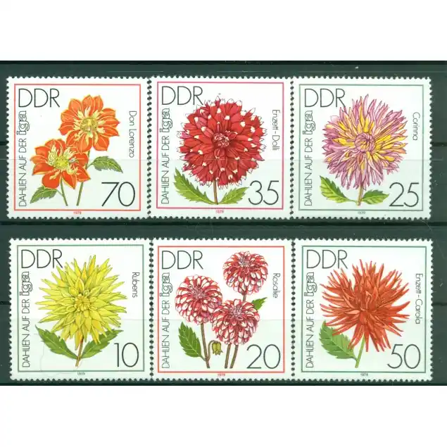 Allemagne - RDA 1979 - Y & T n. 2100/05 - Flore (Michel n. 2435/40) Seulement Aujourd’hui