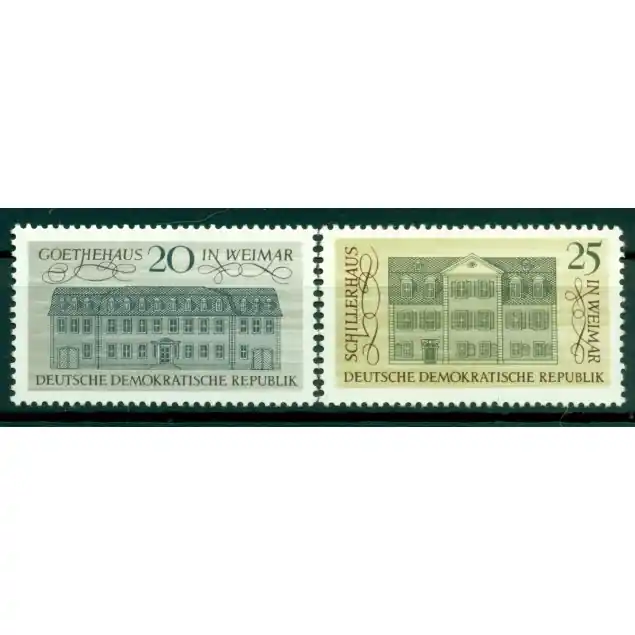 Artisanat Allemagne - RDA 1967 - Y & T n. 1026/27 - Maisons célèbres à Weimar  (Michel n. 1329/30)