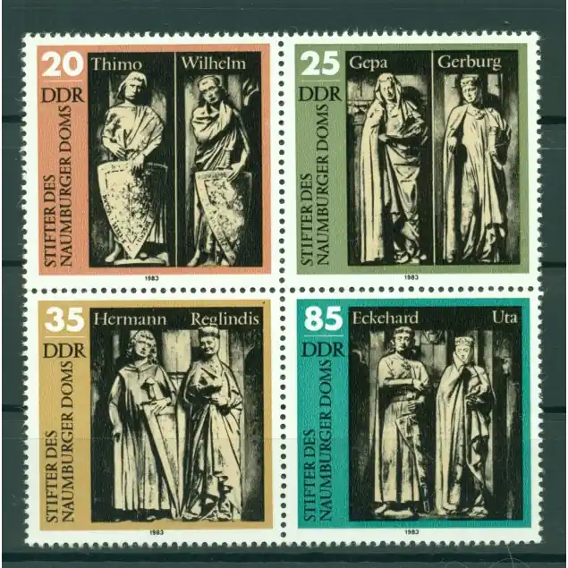 Allemagne - RDA 1983 - Y & T n. 2451/54 - Cathédrale de Naumburg (Michel n. 2808/11) Nouvel Arrivage