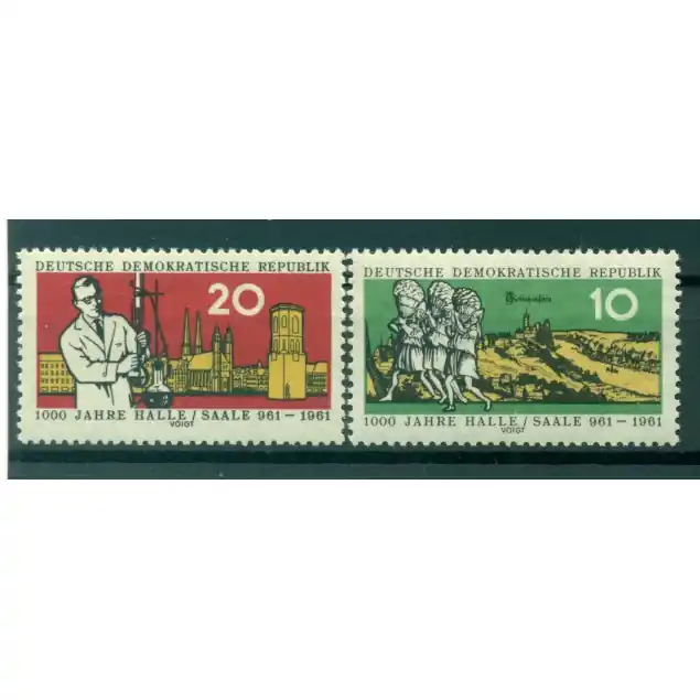 Allemagne - RDA 1961 - Y & T n. 549/50 - Halle-sur-Saale (Michel n. 833/34) Exclusif