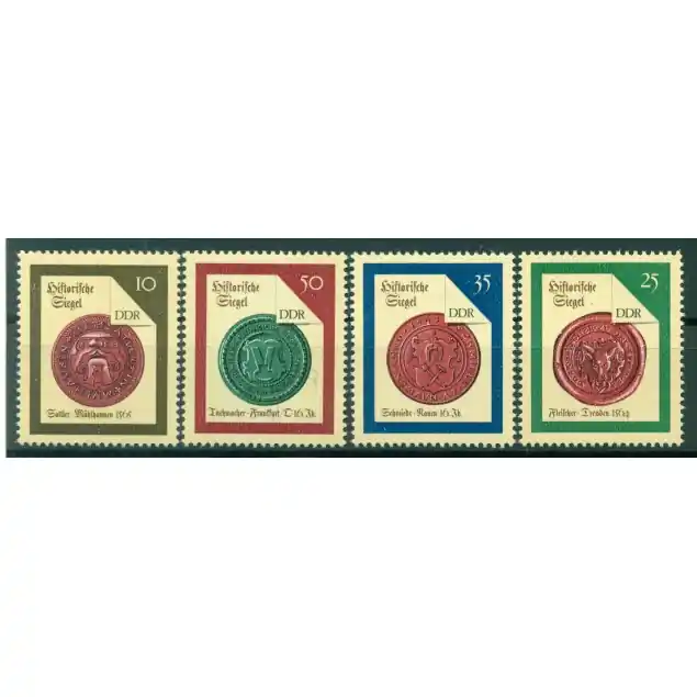 Allemagne - RDA 1988 - Y & T n. 2767/70 - Sceaux historiques (Michel n. 3156/59) Nouvelle Collection