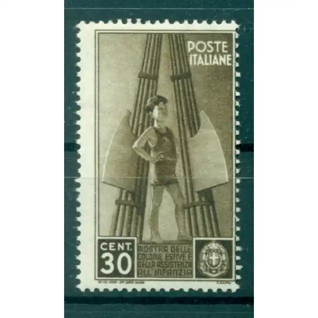 Italie  1937 - Y. & T. n. 389 - Exposition romaine des colonies de vacances Dernier Modèle
