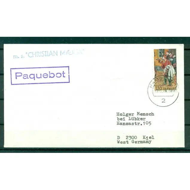 Promotion Danemark 1978 - Enveloppe porte-conteneurs Christian Maersk