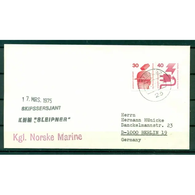 Norvège 1975 - Enveloppe corvette KNM "Sleipner" Promotion
