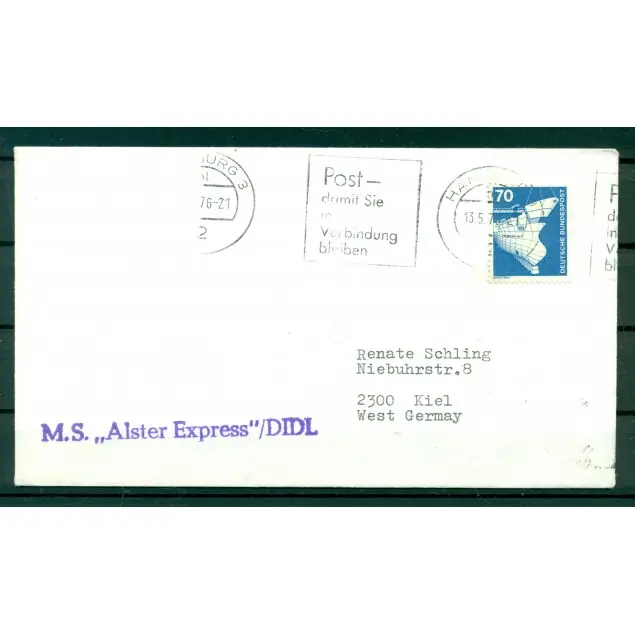Prix Réduit Allemagne 1976 - Enveloppe porte-conteneurs Alster Express / DIDL