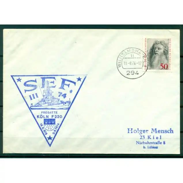Allemagne 1974 - Enveloppe frégate Köln Meilleur Prix