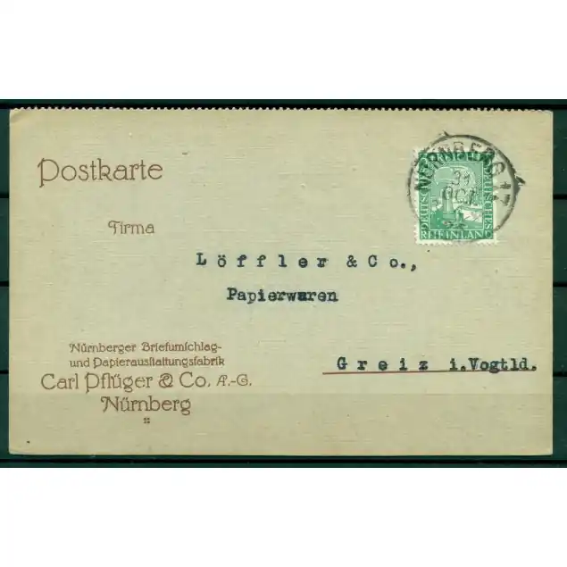 Bon Marché Deutsches Reich 1925 - Michel n. 372 - Millénaire rhénan sur carte postale (Y & T n. 365)