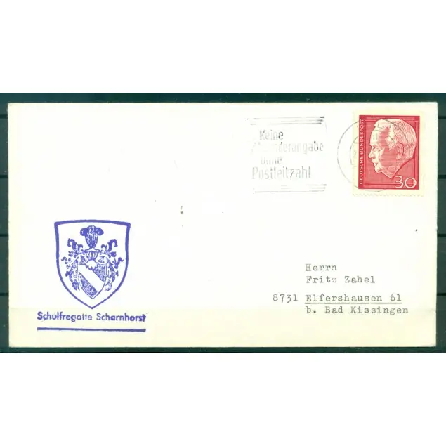 Prix Réduit Allemagne - Enveloppe navire-école Scharnhorst