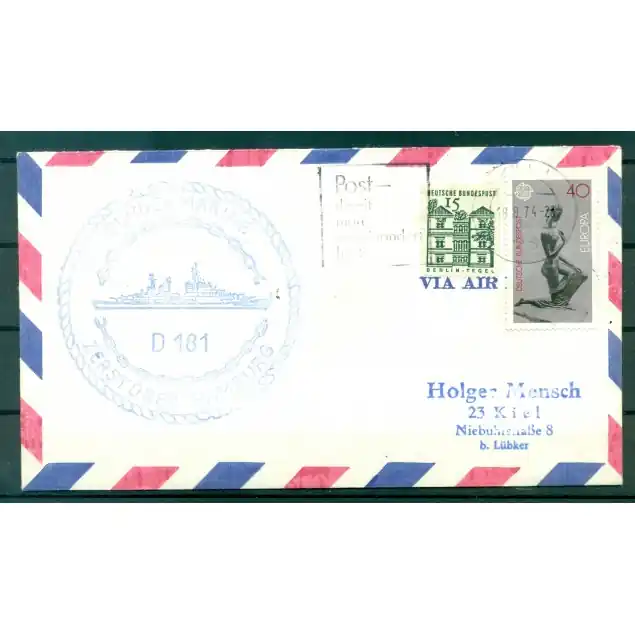 Achat Immédiat Allemagne 1974 - Enveloppe destroyer Hamburg