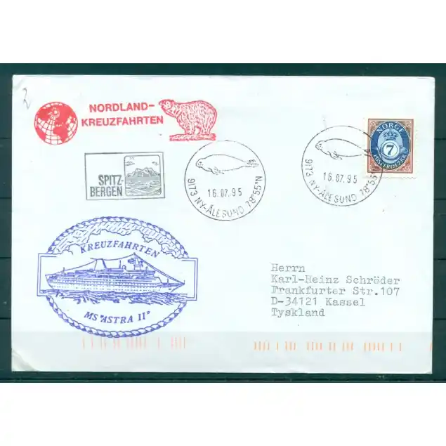 Norvège 1995 - Y & T n. 1036 - Enveloppe navire "Astra II" - Spitzberg Offre Limitée