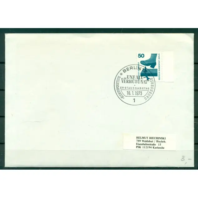 Berlin Ouest  1973 - Y & T n.396 - Prevention des accidents Top Vente